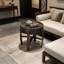 Table d'appoint ronde de style baril