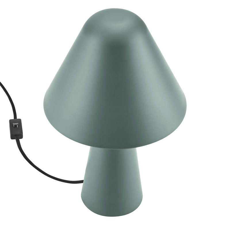 Green Metal Mushroom Adjustable Table Lamp