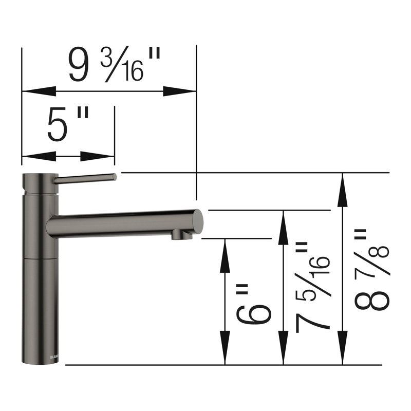 Robinet de bar Alta II - Acier satiné foncé, Acier satiné foncé