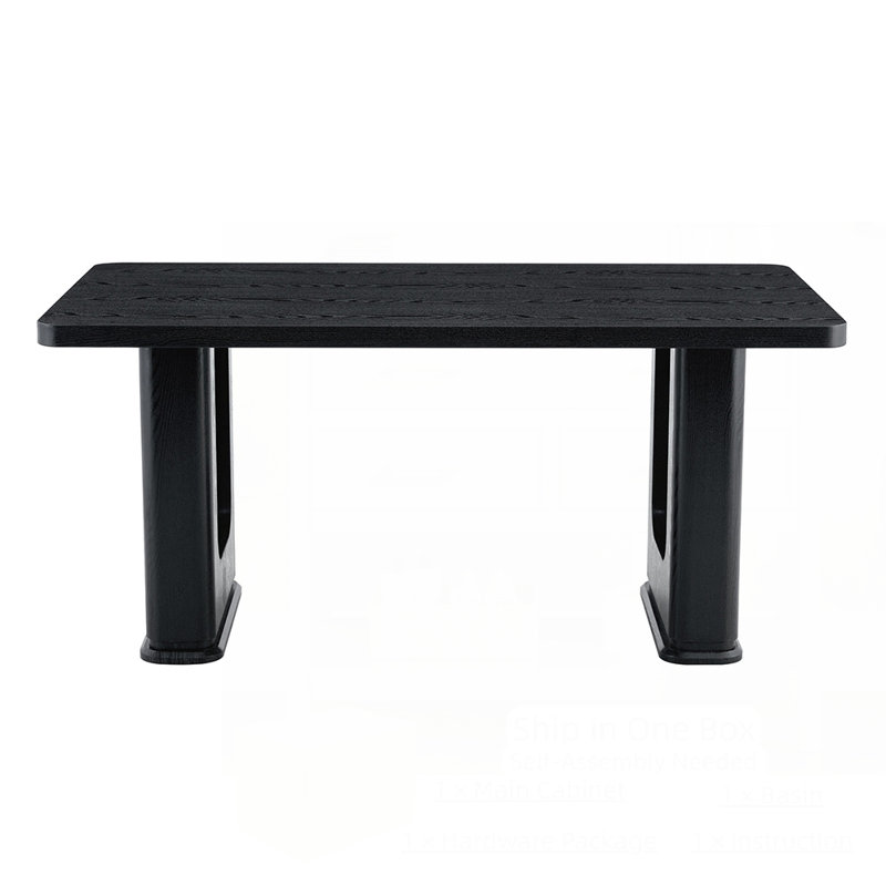 Table de salle à manger Corwin, Noir