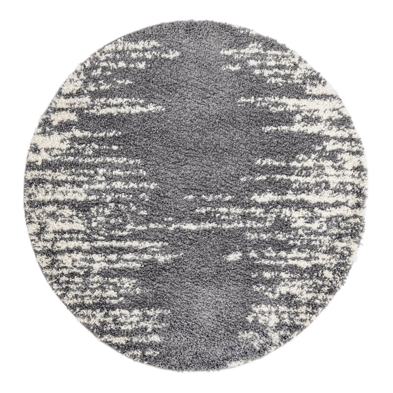 Tapis gris Trent Austin Design® Knupp, Rond 5 pi 3 po