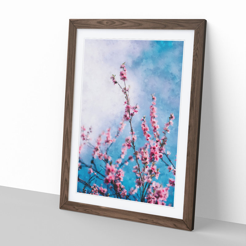 Delicate Cherry Blossom Tree - Picture Frame Graphic Art, Walnut Framed, 48cm H x 36cm W x 2cm D