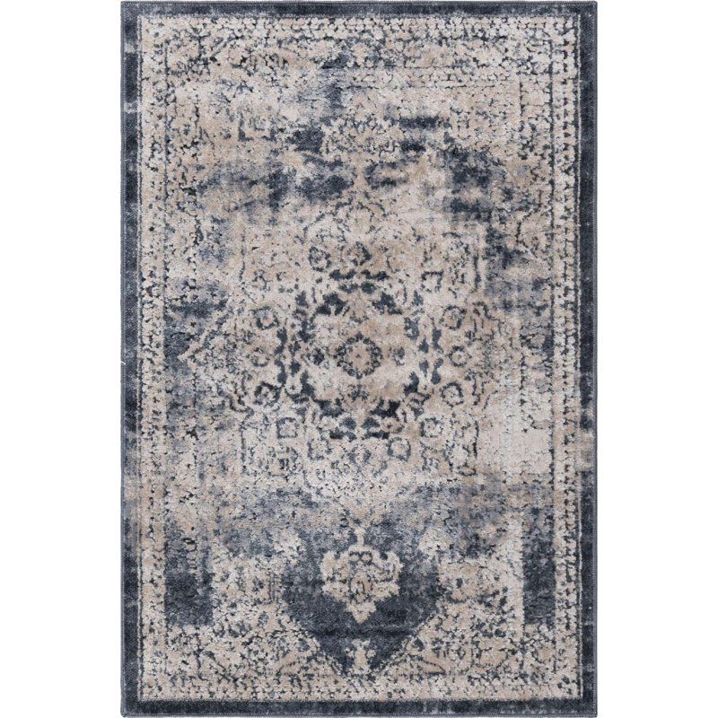 Tapis transitionnel Parrado couleur côtière, Rectangle 2 pi 2 po x 3 pi