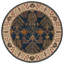 Poeme Hand-Woven Tufted Wool Dark Blue Area Rug-1873902055