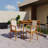 Set Of 2 Outdoor Patio Dining Chair, Teak Color Acacia Wooden Frame, Brown PE Wicker Waterproof Cushion-1446050924