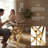 Compact Round Dining Table with Metal Legs-795413621-795413626