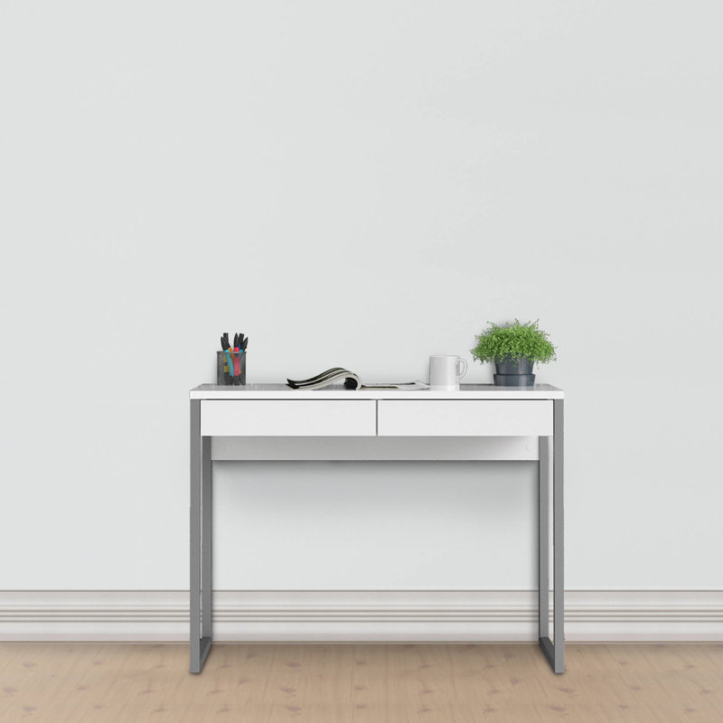 Writing Desk, White high gloss/White