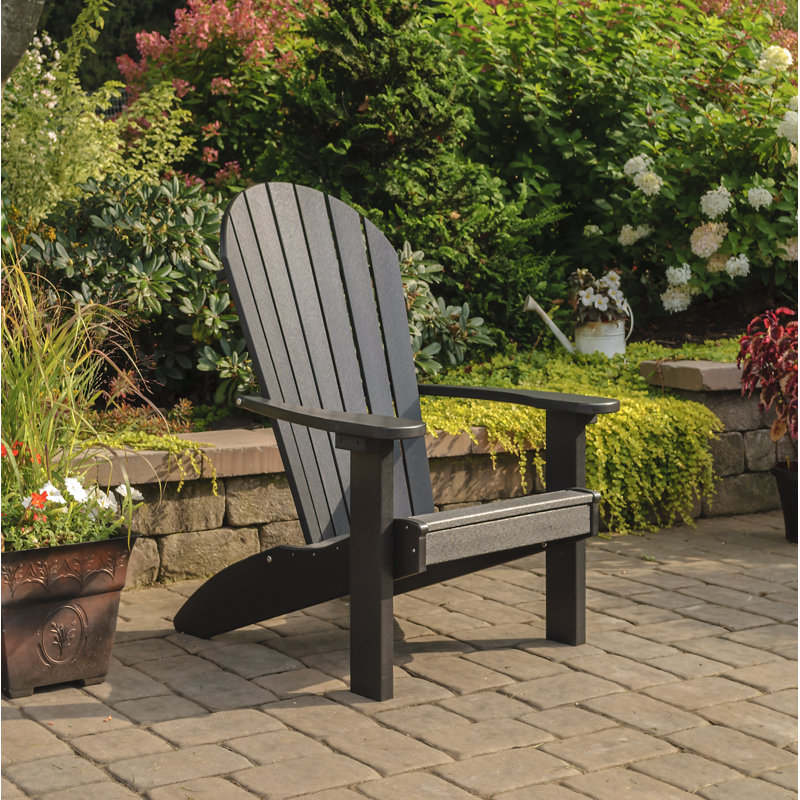 Aatikah Outdoor Adirondack Chair, Black