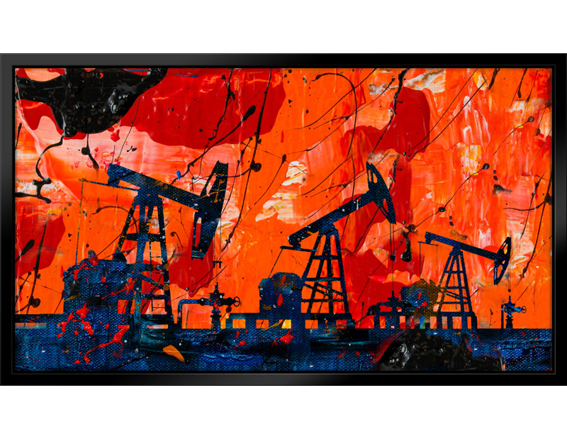 " Pumpjack Landscape " by Steve Chambers, 26" H x 26" W