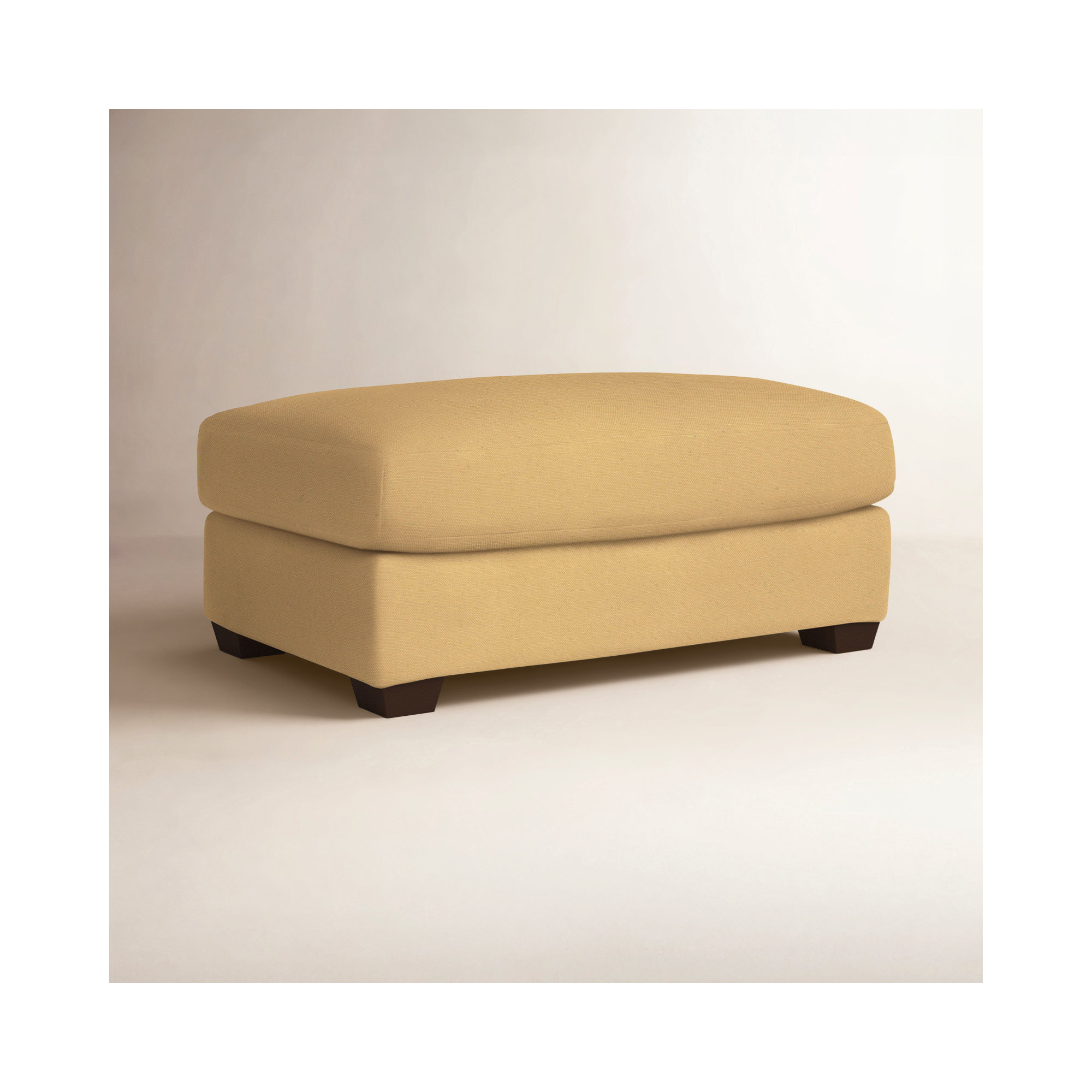 Rhodes Upholstered Ottoman, Bayou Sunshine Canvas