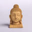 Figurine tête de bouddha en terre cuite