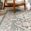 Tapis bleu à motif de performance Southwestern Shawna-353157101