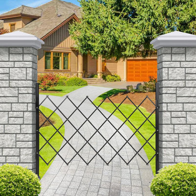 154.94 cm H x 10.16 cm W Steel Gate Fencing