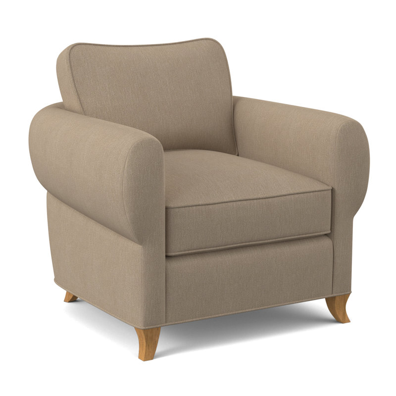 Cocoon Sunbrella® Boucle Armchair, Margaret Lipstick Polyester Blend, Amber