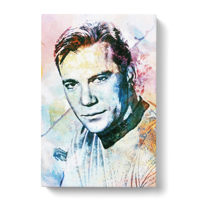 William Shatner From Star Trek In Abstract - Wrapped Canvas Painting, 91cm H x 60cm W x 3cm D