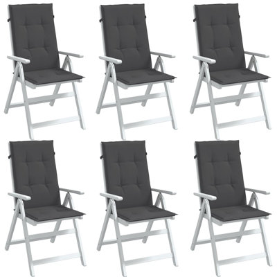 Latitude Run® Highback Chair Cushions Melange Anthracite 47.2"X19.7"X1.6" Fabric