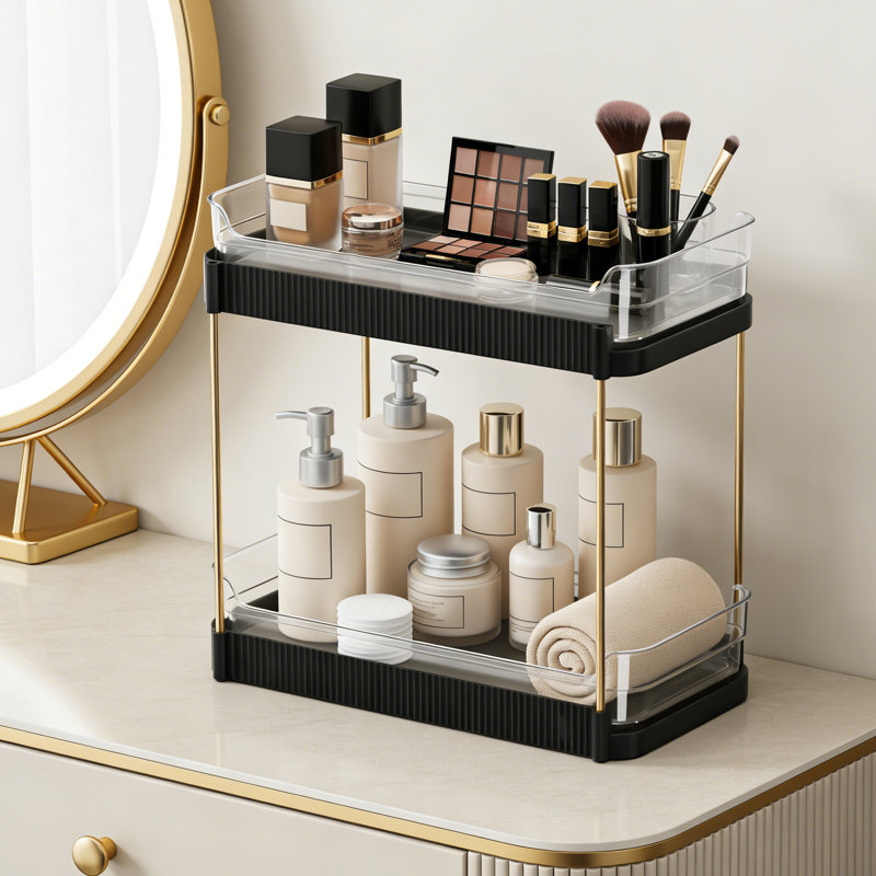 Tablette de meuble-lavabo à 2 niveaux