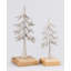 Arbres sur décorations de Noël en métal à base de bois - 11,5 po - ensemble de 2-102333426