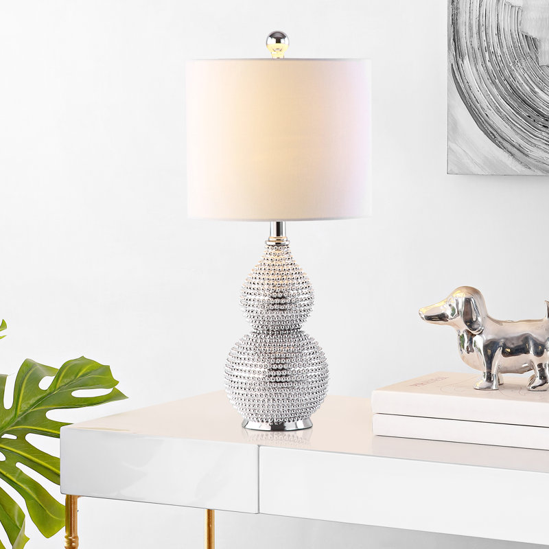 Lampe de table argentée 20 po Shenna