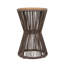 Table d'appoint d'extérieur, corde gris foncé et bois d'acacia-534101623