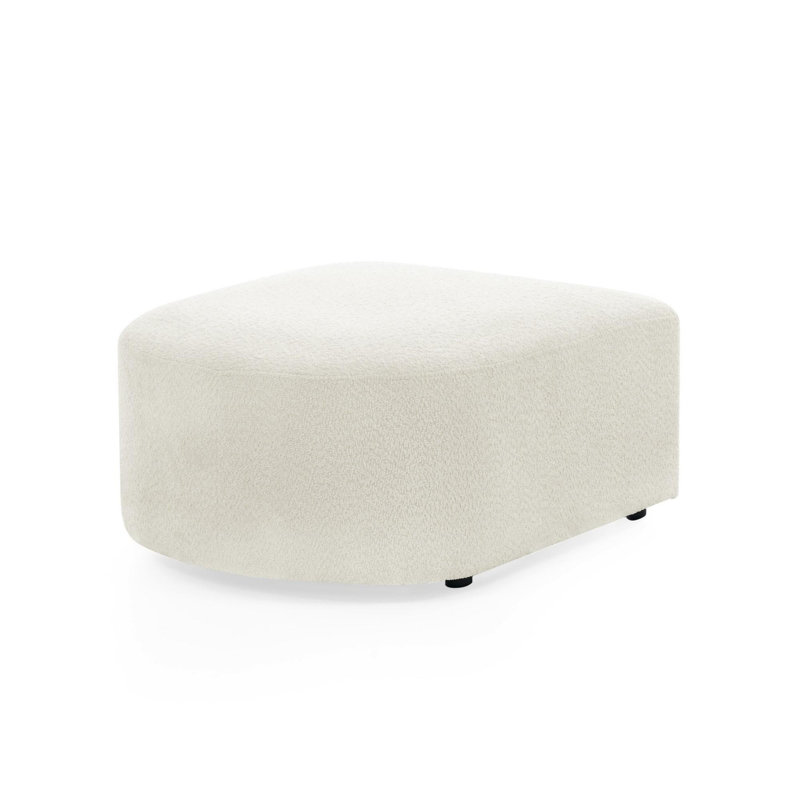Repose-pieds moderne rembourré, Tissu beige