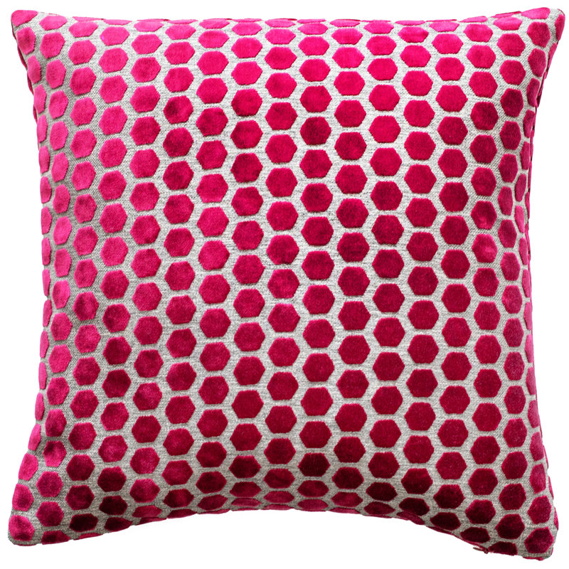 Abstract Sqaure Cushion, Fuschia, 43cn H x 43cm W
