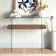 39.4" Narrow Glass Console Table with Storage