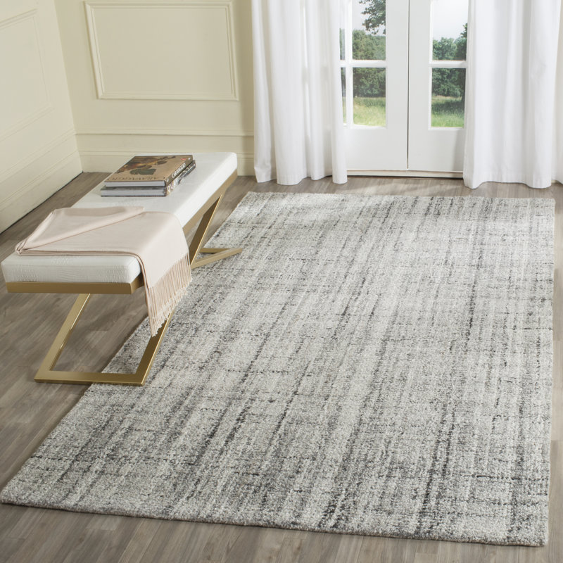 Wes Hand Woven Wool Grey Indoor Rug, Rectangle 183 x 274 cm