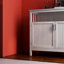 Kitchen Buffet Server Cabinet In White. E1 Construction. Coated Surface For Durability. Spacious Storage With Adjustable Shelves. Easy Assembly All Components Included. Safe Magnetic Door Components.