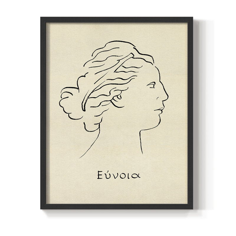 «Greek Blessing I», reproduction encadrée - bois massif, Noir, H 10 po x l 8 po