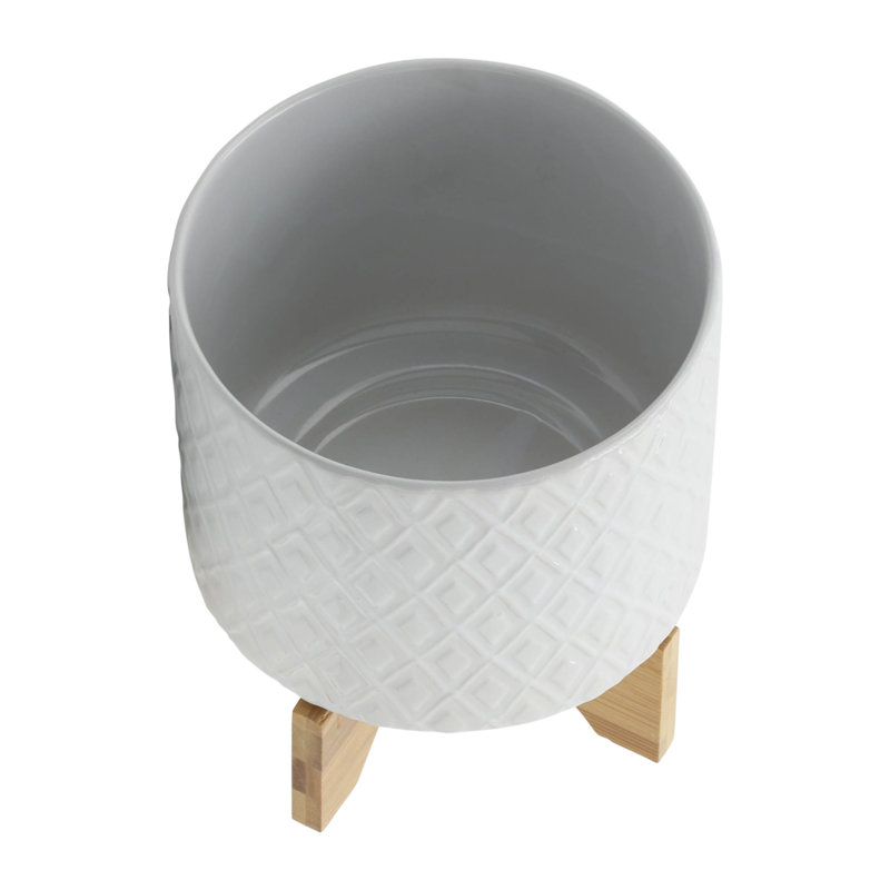 8" Diamond Planter W/ Stand