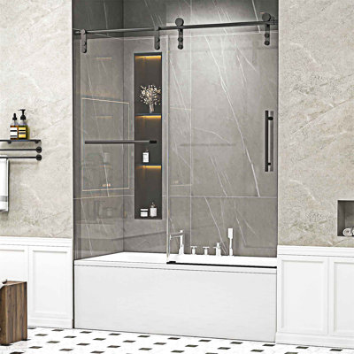 Portes de douche coulissantes simples sans cadre