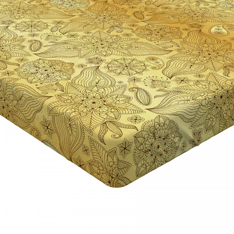 Microfiber Floral Fitted Sheet, Full Fitted Sheet