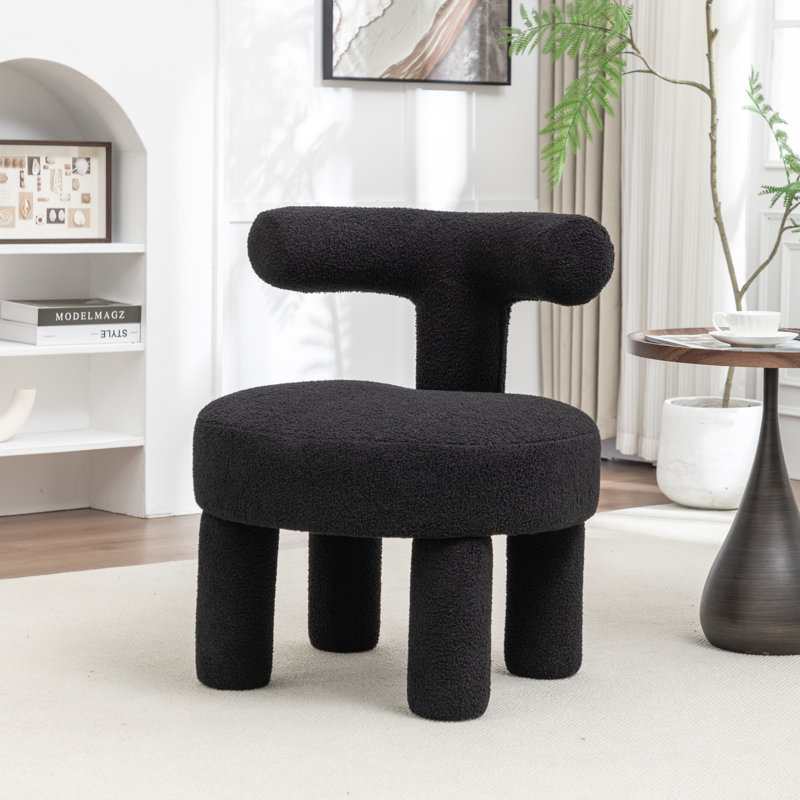 Bula Upholstered Barrel Chair, Black