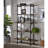 Rustic Oak Storage Bookshelf - Black Metal Frame, Decorative Piece Modern Bookcase Finish, Base For A Chic Look