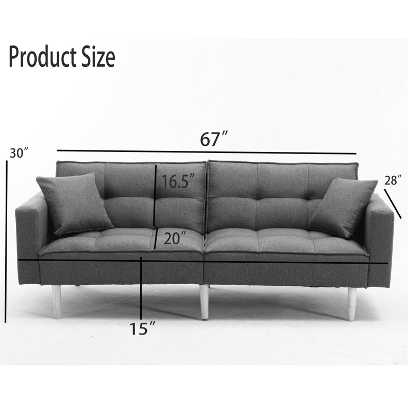 Nakaria 76'' Reception Sofa, Dark Gray Velvet