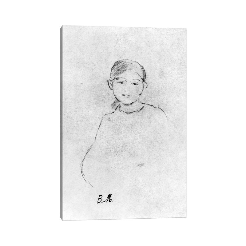Portrait Of A Young Girl, 1887 by Berthe Morisot - Wrapped Canvas Print, 45.72cm H x 30.48cm W x 1.91cm D