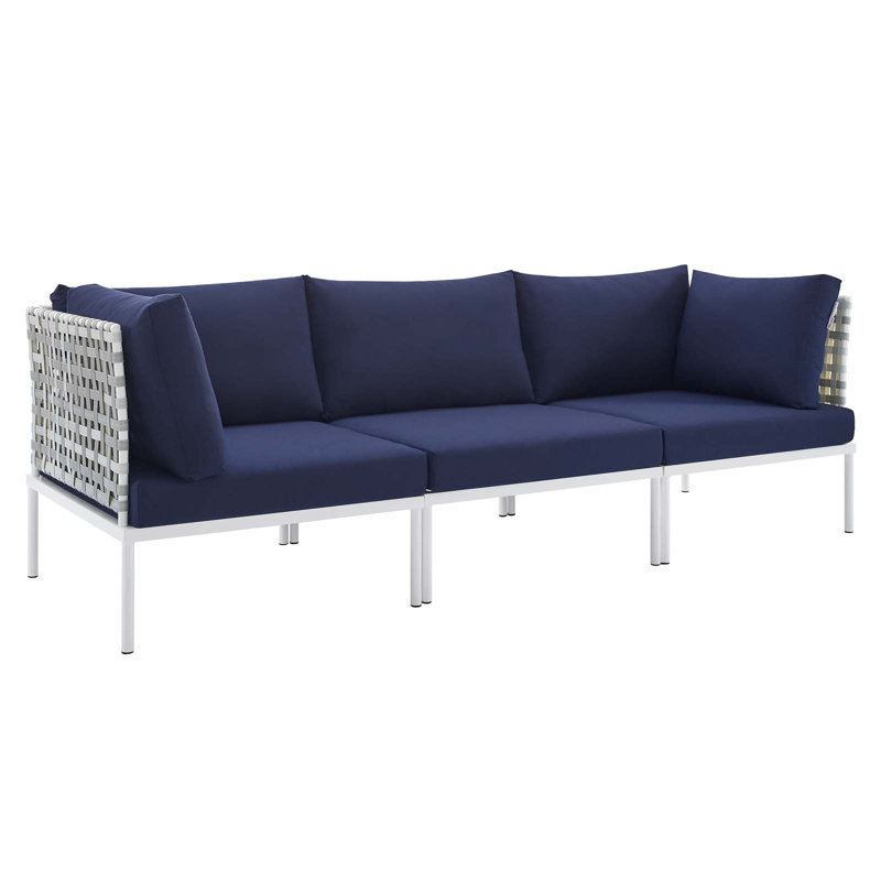Canapé de terrasse en aluminium Harmony Sunbrella, Sunbrella® bleu marine