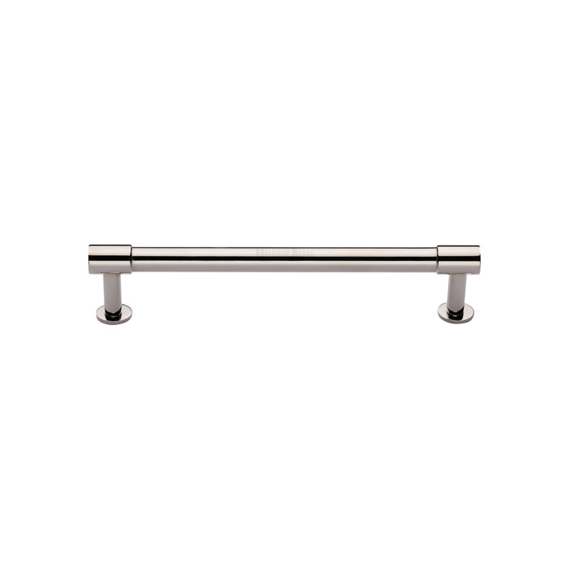 Heritage Brass Heritage Cabinet Pull Phoenix Design with Rose, 12.8cm, Polished Nickel