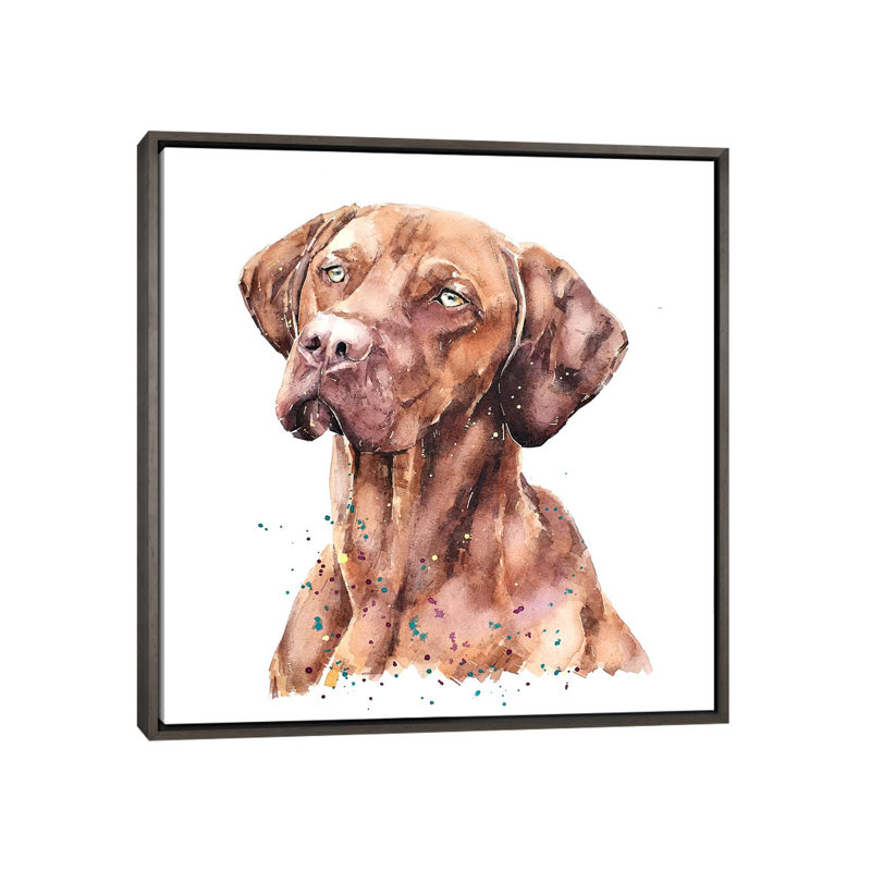 Reproduction d’art sur toile bisesaque, Pas de tapis, H 18 po x l 18 po x 1,5 po, Toile encadrée de bois rustique foncé