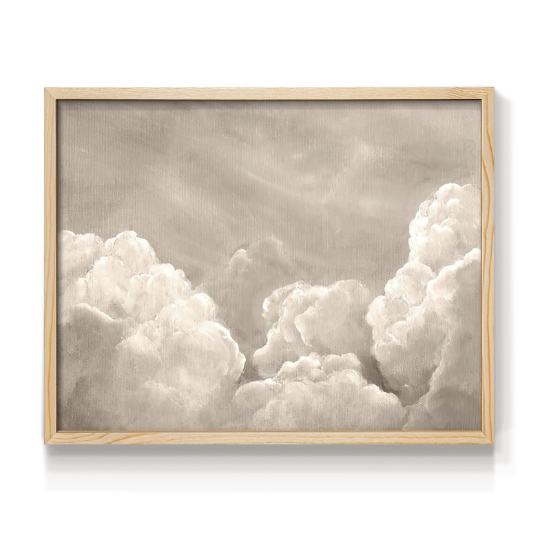 Painted Clouds II - Reproduction encadrée - Restickable, Naturel, H 16 po x l 20 po