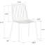 44cm H Slat Back Side Chair in Black-608958678