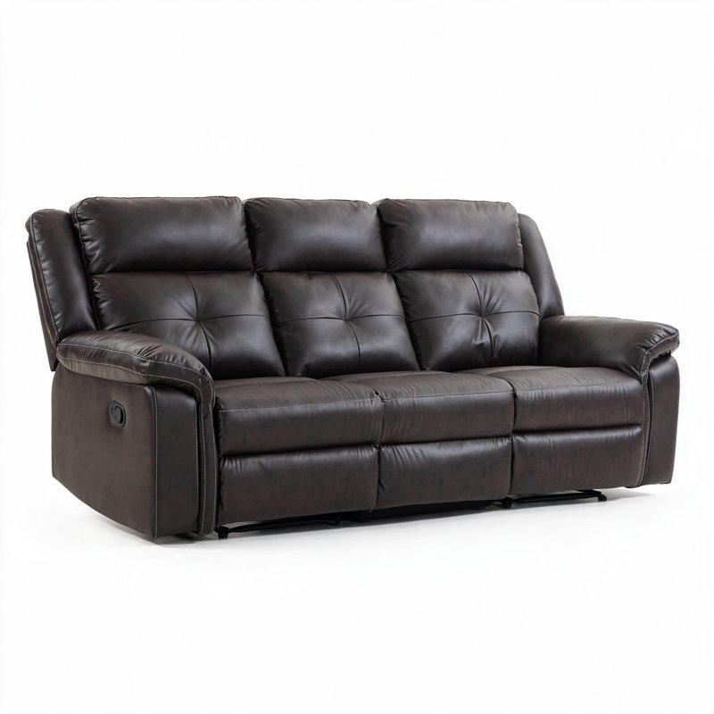 Ensemble de fauteuil inclinable (brun foncé), Marron foncé