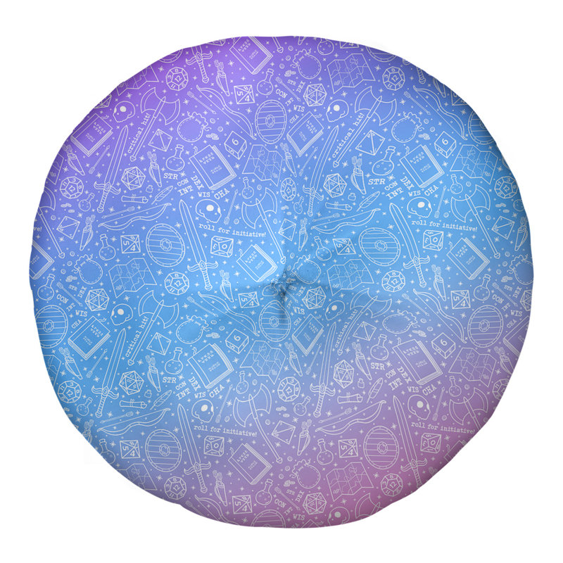 Coussin de sol Katelyn Elizabeth, 26 po x 26 po, Mauve / Bleu clair