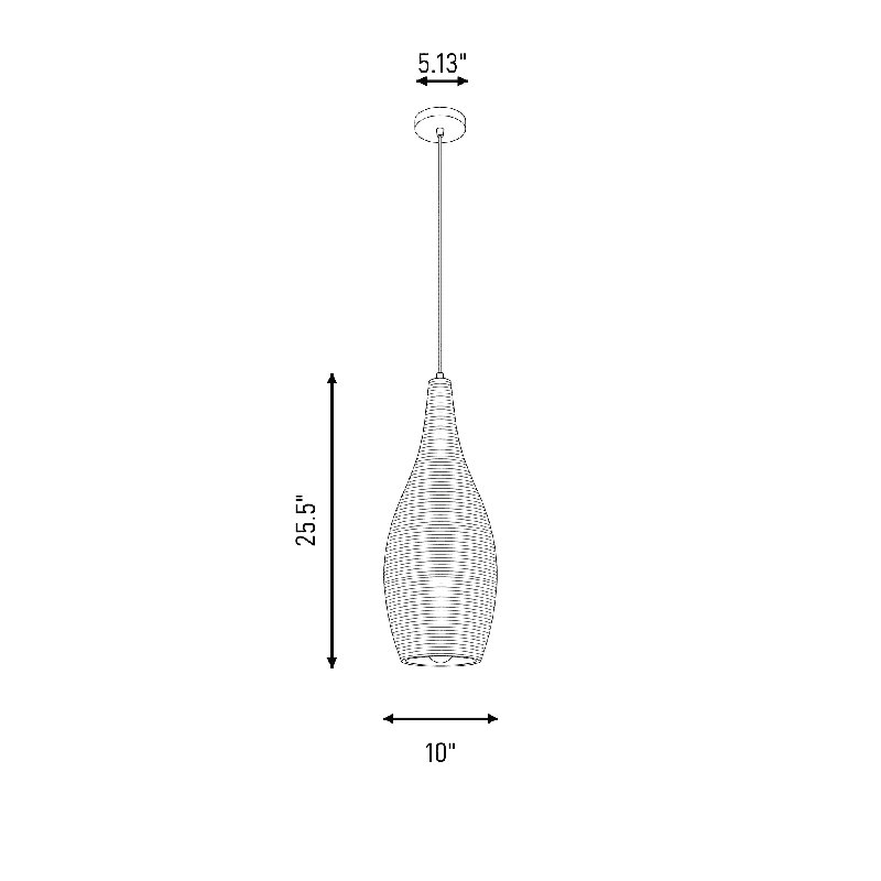 Luminaire suspendu 1 lumière Savoy House Jean en bambou naturel