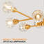 Lustre en cristal moderne et minimaliste (ampoule non incluse)-1843370441