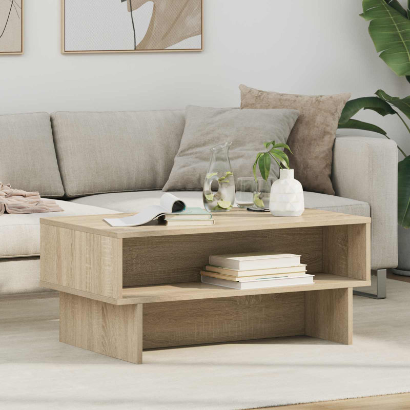 Coffee Table with Storage, Sonoma Oak, 35cm. H x 80cm. L x 46cm. W