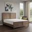  Lit en bois massif brun et noir Brighton - grand, noir et brun