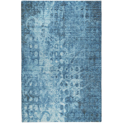 Premium Machine Washable Dream Shag ADS577 Ikat Rug