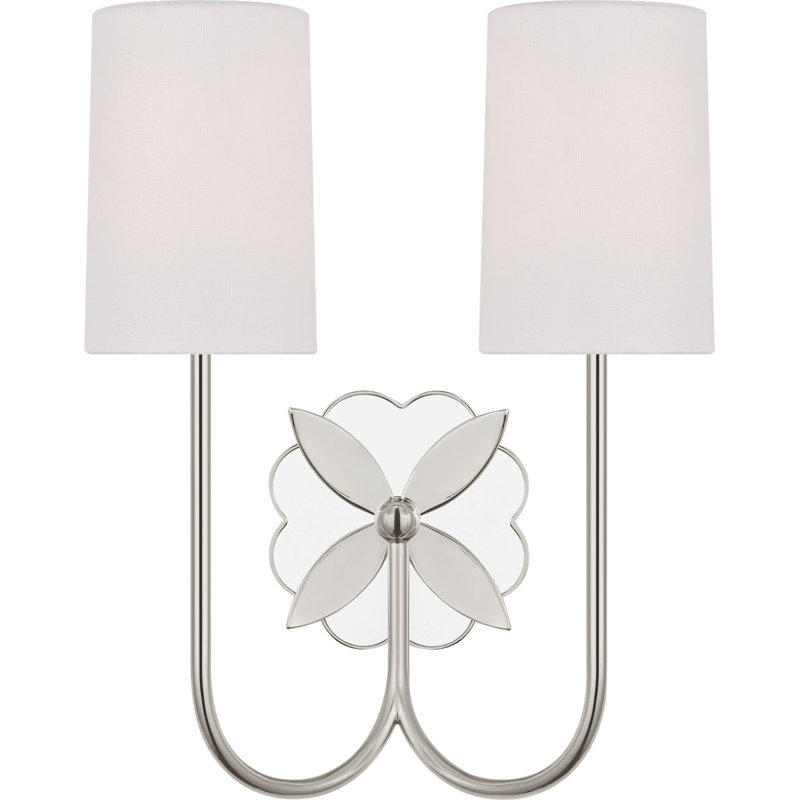 Spencer 14 Double Sconce, Polished Nickel